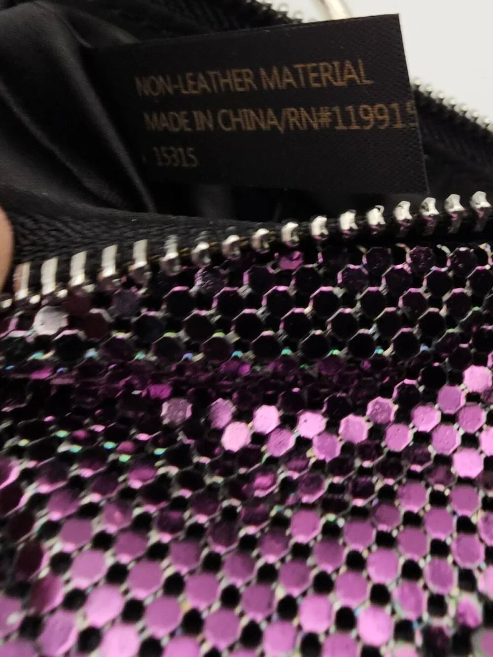 INC Metallic Ombre Mesh Ring Wristlet – Chevron Chainmail Clutch